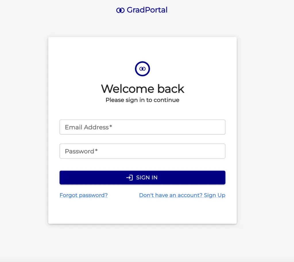 Grad Portal Login